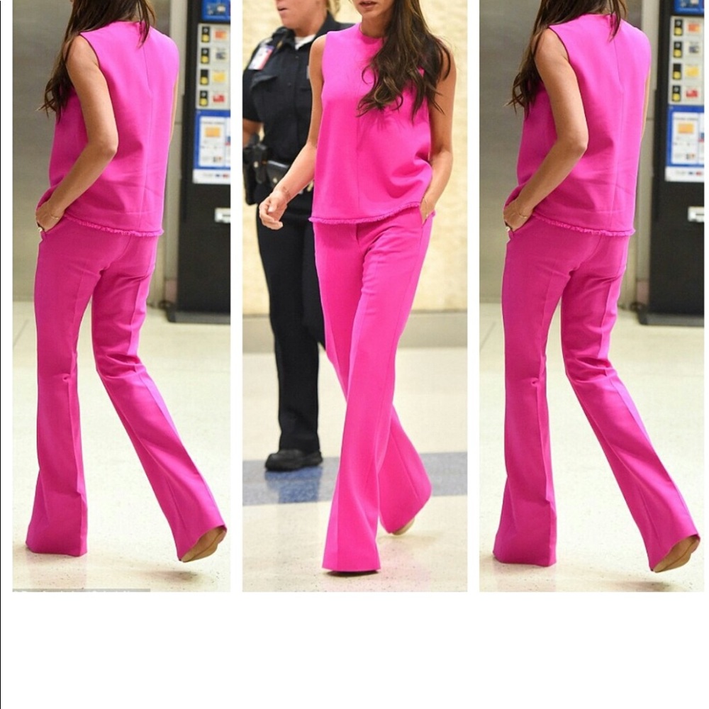 Hot pink Victoria Beckham dress pants 2